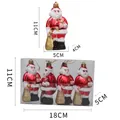 Weihnachtsmann-Anhänger für den Weihnachtsbaum in Rot und Gold, 4er-Set im Karton - Weihnachtsmann-Stil