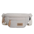 Waterproof nylon crossbody bag in beige with large capacity for travel and leisure - Off White
