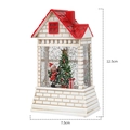 Décoration de maison de Noël avec eau, père Noël et scène de neige, 12,5 cm - Enfant décorant l'arbre