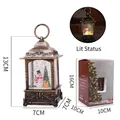 Farol de Navidad vintage de bronce con muñeco de nieve y opción de luz LED - Muñeco de nieve