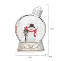 Lanterna ad acqua natalizia con pupazzo di neve e uccellino rosso, altezza 13cm - Pupazzo di neve