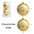 Set de bolas de Navidad doradas de 10cm con motivos de renos y copos en una caja - 10cm / Dorado