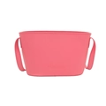 Pink minimalist large capacity bucket shoulder bag in premium PU leather by FANYISSA - Pink