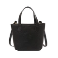 Mini sac seau noir avec motifs de chiens de dessin animé embossés pour femme - Sans Pendentif / Noir