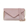 Rosa Abendtasche mit funkelnden Pailletten und einer feinen goldenen Kette - Rosa