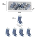 Set calze di Natale a quadri blu con glitter argento in confezione da 26x10x3cm - Ciondolo Calza di Natale / Blu Notte