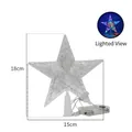 18cm 15cm Weihnachtsbaum Sternspitze mit bunten LED-Lichtern, Batterie- und USB-Betrieb - 15cm