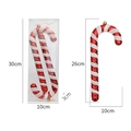 Christmas red and white glitter candy canes set of two in transparent packaging box - Large Cane / Red