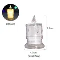 Small 7.8cm LED flickering candle with wax drip effect and warm starry light glow - S