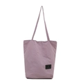 Minimalist lavender nylon tote bag with shoulder straps for women's daily commute - Purple