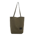 Olivgrüne Eimer-Schultertasche aus Nylon mit FANYISSA-Logo und minimalistischem Design - Grün