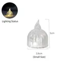 Transparent acrylic LED candle lamp in small size with dimensions 5cm by 3.9cm - Small