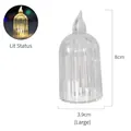 Large vintage birdcage style LED acrylic candle light for decor, 8cm height size - Large