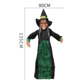 Decorazione strega di Halloween appesa con veste a ragnatela, altezza 135cm e larghezza 80cm - Strega / 135cm x 80cm