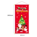 Red non-woven Merry Christmas hanging banner with 840mm x 400mm dimensions - Red Christmas Tree and Full Characters Style (5)