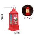 Farol navideño LED rojo con Papá Noel y renos, dimensiones de 130mm por 50mm - Lindo Papá Noel Rojo / Rojo