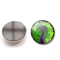 Green and purple Tree of Life magnetic glass cabochon fridge magnet for home decor - Fantasy Green Purple Spiral Tree Style (BXT2383-12)