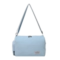 Minimalist light blue canvas crossbody bag with adjustable strap for sports and travel - Blue