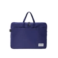 Dark blue laptop tote bag with sturdy handles and durable nylon fabric for students - Style 1 / Blue