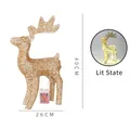 40cm golden reindeer Christmas decoration with LED lights and battery compartment - 40CM / Gold