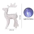 40cm Christmas reindeer iron LED decoration with blue lights for holiday display - 40CM / Silver