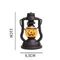Halloween pumpkin lantern hanging decoration in black vintage style, 11cm height - Pumpkin Pattern