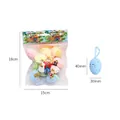 12-piece pack of colorful speckled Easter egg ornaments with hanging strings, 40x30mm size - Multicolor Style A (Spotted)