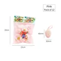 Pink Easter egg hanging ornaments set of 12 with speckled texture and bunny gift packaging - Pink