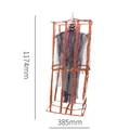 Halloween hanging prisoner ghost in orange cage with skeleton and tattered mesh - Purple/Grey Mesh Style (A)