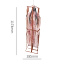 Halloween hanging prisoner ghost in tattered cloth, voice-activated decor, 117cm tall - Blood Stained White Style (B)