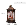 Weihnachtslaterne mit Weihnachtsmann-Motiv in Antik-Bronze mit LED-Beleuchtung - Weihnachtsmann - Bronze