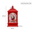 Rote Weihnachtsmann LED Laterne Dekoration mit Abmessungen 130mm x 68mm x 37mm - Weihnachtsmann - Rot