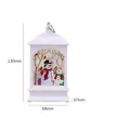 Witte Kerst LED-lantaarn met sneeuwpopmotief en een hoogte van 130mm groot - Sneeuwpop / Wit