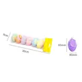 Set of 6 textured multi-color Easter eggs with purple variant for festive DIY decoration - Style D (Frosted Granule Style)