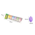 Easter foam egg set with 6 colorful hanging ornaments in Style A, detailed size view - Style A (Spotted Pattern Style)