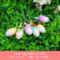 6-piece colorful Easter egg picks with pastel hues and spiral patterns for floral decor - Spiral Texture Style (F) / Set of 6
