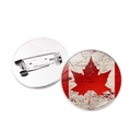 Vintage Canada flag maple leaf brooch set showing front design and back safety pin - Vintage Distressed Maple Style (JY007844-2)