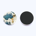 Ukiyo-e Great Wave glass fridge magnet with 25mm round magnetic back view - Great Wave off Kanagawa Classic (JY007816-10)