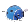 Giocattolo scarabeo a carica blu con faccia a cartone e macchie, coccinella da 5 cm - Coccinella Blu