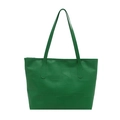 Stylish green crocodile pattern tote bag with large capacity for women's daily commute - Green