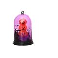 Linterna de calabaza púrpura de Halloween con siluetas de murciélagos y luz LED - Patrón de Calabaza / Púrpura