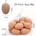 20pcs set of lifelike light brown decorative Easter eggs in mesh bag for DIY crafts - Natural Egg Color Style