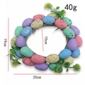 Ghirlanda pasquale con uova maculate pastello e foglie verdi, diametro di 20 cm - Stile Multicolore (Stile A Multicolore)