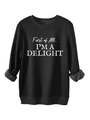 Detail of fleece lining on cuff of black crewneck sweatshirt with white printed text - S / Black