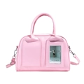 Borsa a mano a conchiglia rosa con scomparto per carte e tracolla regolabile - Rosa