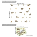 Böhmische leuchtende Schmetterlinge und Blumen Wandsticker-Set für Wohndekoration - Leuchtendes Schmetterlings-Blumen-Set (YCG16001)