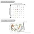 6-piece minimalist floral wall sticker set in Morandi tones for living room decor - Morandi Tone Floral Set (M18100 20*30cm*6pcs)