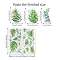 Size guide showing dimensions for green leaf wall decals set on white background - Green Fern Eucalyptus (MS8700 30*60cm*2pcs)