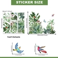 Adesivi murali giungla tropicale con scimmie e uccelli in formato 109x90cm - M13637--30*90cm*3pz