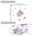 Spécifications de taille pour sticker mural fleurs mauves et plumes 101x98cm - Fleurs de Plumes Violettes (M18096) / 30*60cm*2 pièces